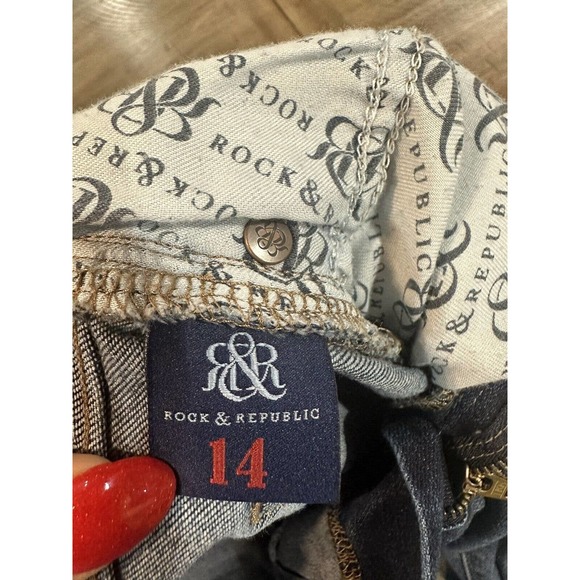 Rock & Republic Denim RX Fixx Skinny Jeans Womens Size 14 Stretch Blue Mid Rise - Picture 11 of 16